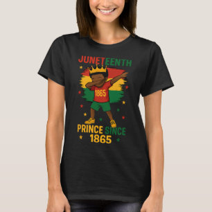 Juneteenth 1865 Kleinkind Junge Dabbing Prinz Afro T-Shirt