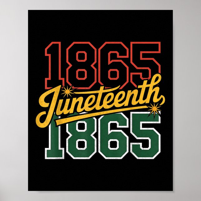 Juneteenth 19. Juni 1865 Black History Month Frei Poster (Vorne)