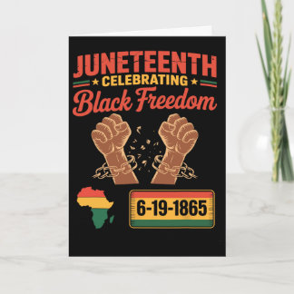 Juneteenth 2025 Schwarze Freiheit feiern 6-19-186 Karte