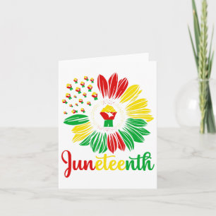 Juneteenth Accentors Sunflower African American Bl Karte
