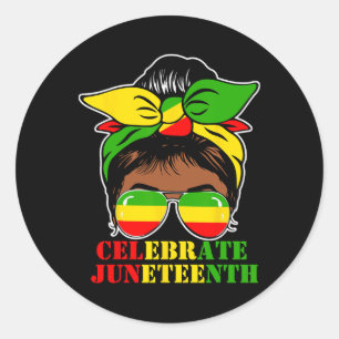 Juneteenth African American Black History 19. Juni Runder Aufkleber