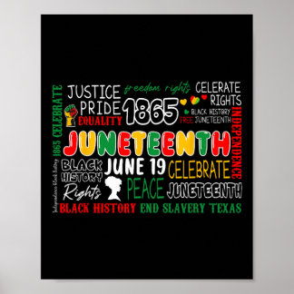 Juneteenth afrikanische Freiheit 1865 Männer Wo fe Poster