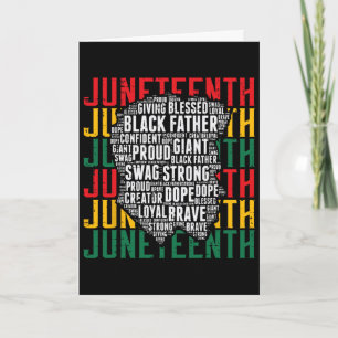 Juneteenth Afro Schwarzer Vater Worte Afrikanisch Karte
