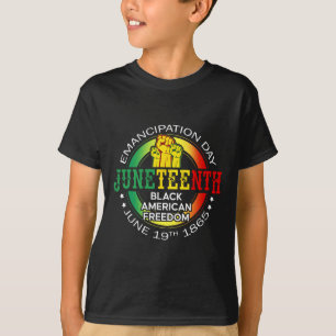 Juneteenth Afroamerikanische Freiheit 1865 Schwarz T-Shirt