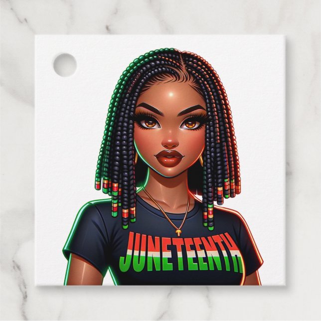 Juneteenth Afrocentric Geschenkanhänger (Vorderseite)