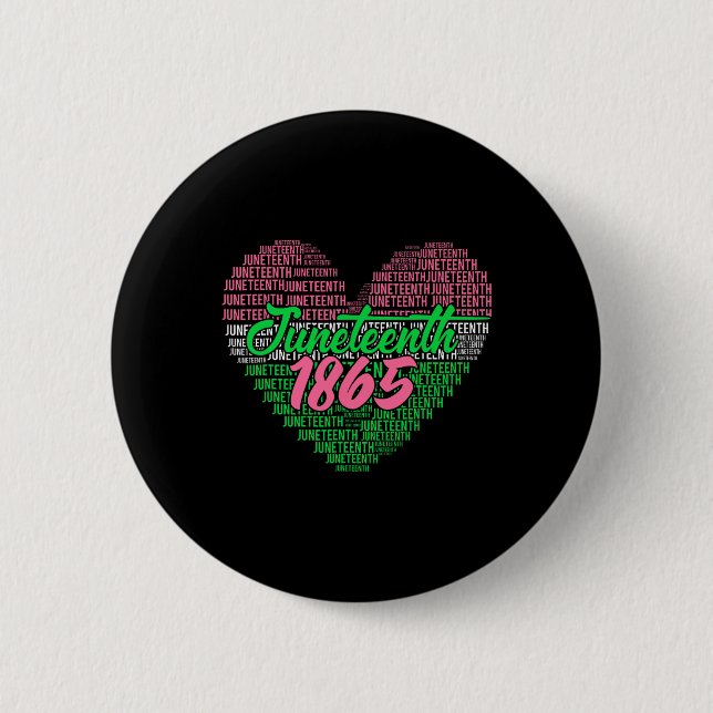 Juneteenth Aka Liebe Heart Button (Vorderseite)