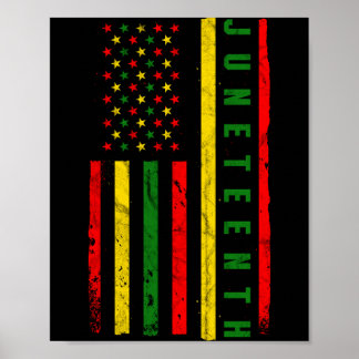 Juneteenth-amerikanische Flagge Emanzipation Melan Poster