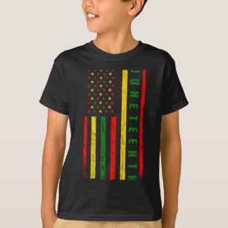 Juneteenth-amerikanische Flagge Emanzipation Melan T-Shirt