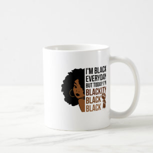 Juneteenth bin ich schwarze schwarze Frau Afro Afr Kaffeetasse