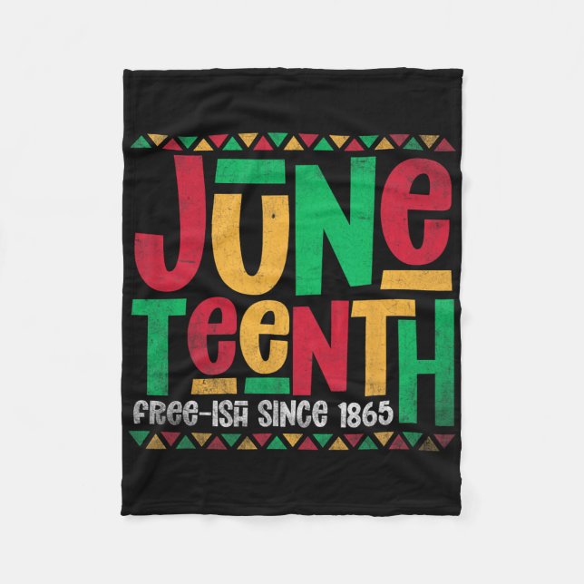 Juneteenth Black History Pride Afro Fr feiern Fleecedecke (Vorderseite)