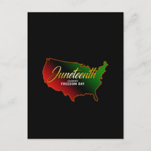 Juneteenth Black Independence Postkarte