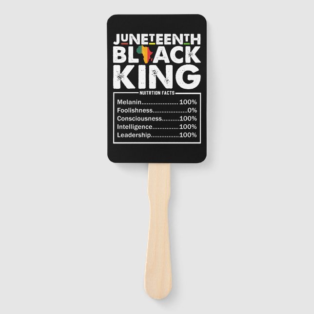 Juneteenth Black King ernährungswissenschaftliche  Fächer (Vorderseite)