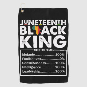 Juneteenth Black King ernährungswissenschaftliche Golfhandtuch