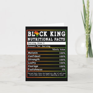Juneteenth Black King ernährungswissenschaftliche Karte