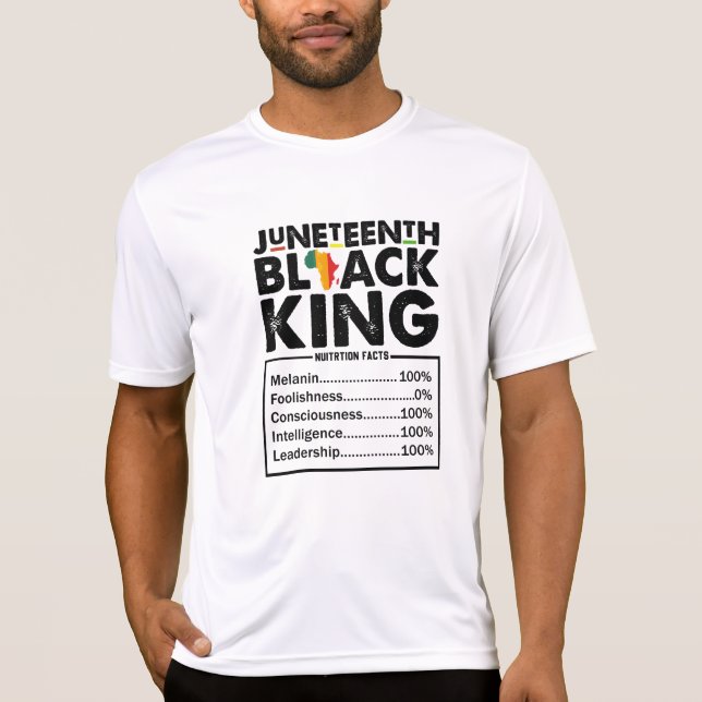 Juneteenth Black King ernährungswissenschaftliche  T-Shirt (Vorderseite)