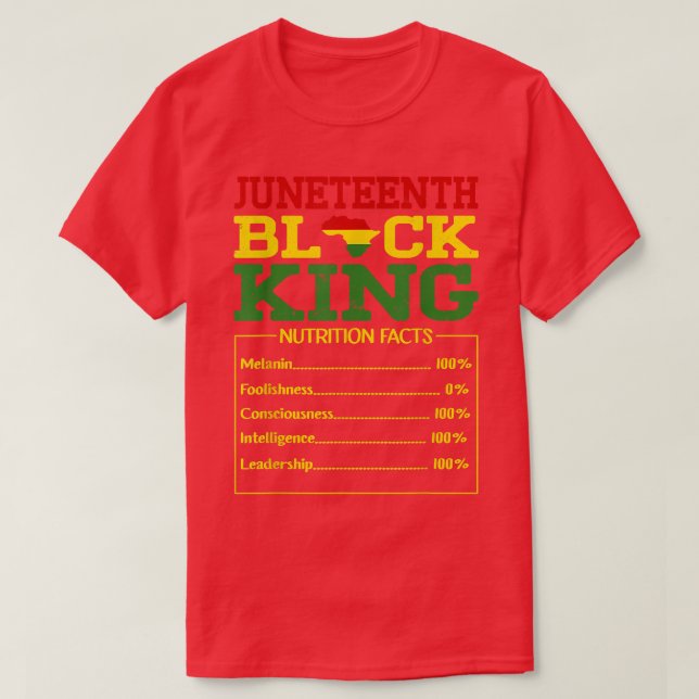 Juneteenth Black King Melanin Vater Vathers Day Da T-Shirt (Design vorne)