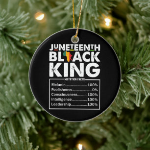 Juneteenth Black King Nährwertangaben Melanin Keramik Ornament