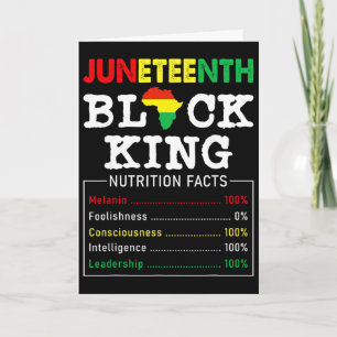 Juneteenth Black King Nährwertangaben Vatertag Karte