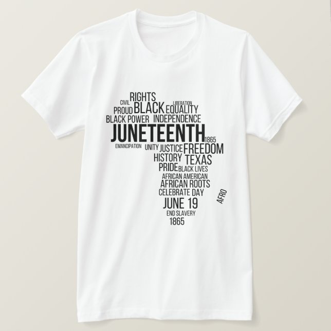 Juneteenth Black Lives Matter Afro American T-Shirt (Design vorne)