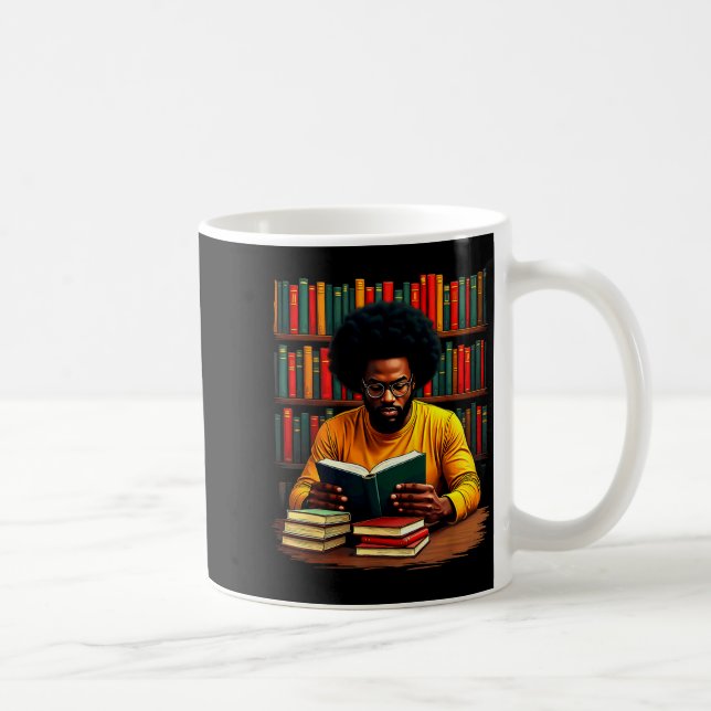 Juneteenth Black Man Reading Books  Kaffeetasse (Rechts)