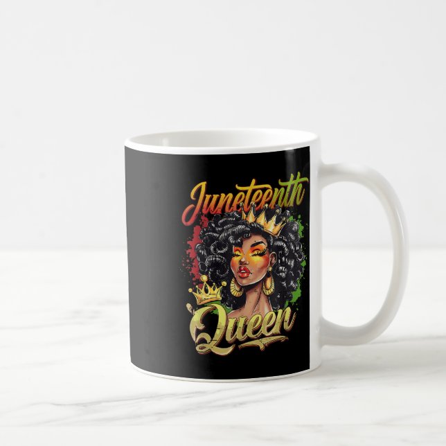Juneteenth Black Queen Vibes Funny Juneteenth 1865 Kaffeetasse (Rechts)