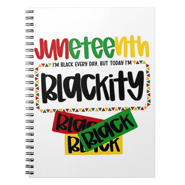 Juneteenth Blackity Black Black Funny Notizblock (Vorderseite)