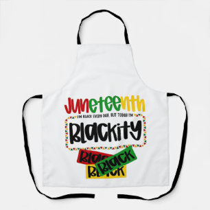 Juneteenth Blackity Black Black Funny Schürze