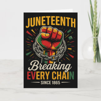 Juneteenth bricht jede Kette seit 1865 Freiheit Karte