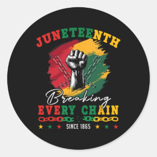 Juneteenth bricht jede Kette seit 1865 für Frauen Runder Aufkleber