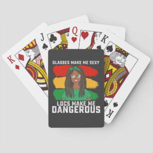 Juneteenth Brillen macht mich gefährlich Spielkarten