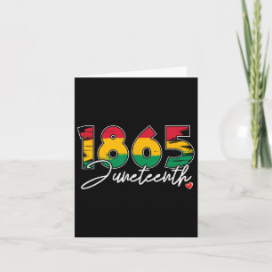Juneteenth Celebrate Black Freedom 1865 Heart Hist Karte