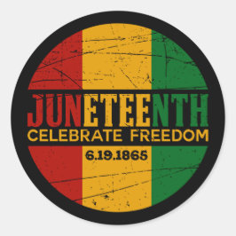 Juneteenth Celebrate Freedom Runder Aufkleber
