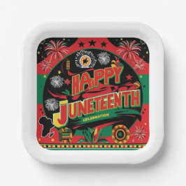 Juneteenth Celebration Plate Pappteller
