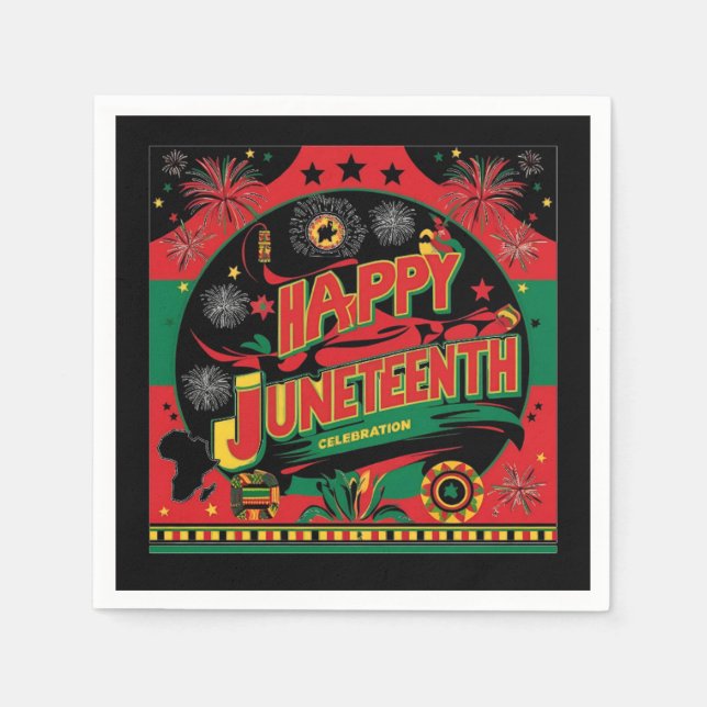 Juneteenth Cocktail Napkins Serviette (Vorderseite)