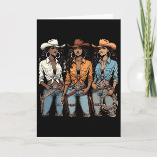 Juneteenth Cowgirl Western Melanin Schwarze Geschi Karte
