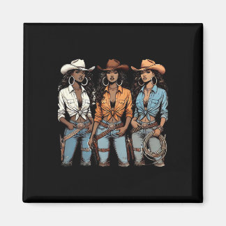 Juneteenth Cowgirl Western Melanin Schwarze Geschi Magnet