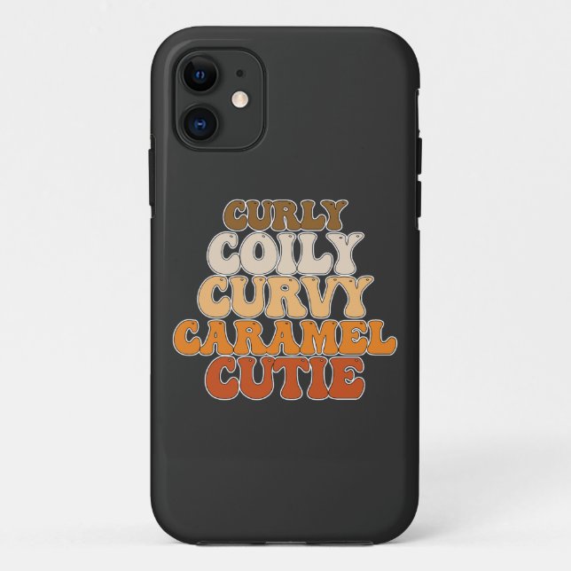 Juneteenth Curly Coily Curvy Caramel Süsse Case-Mate iPhone Hülle (Rückseite)