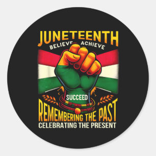 Juneteenth erinnert an die Vergangenheit Afrikanis Runder Aufkleber