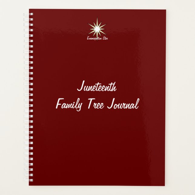 Juneteenth Family Tree Planner Planer (Vorderseite)
