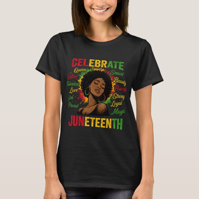 Juneteenth feiern T-Shirt (Vorderseite)