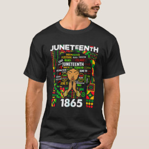 Juneteenth feiert Freiheit 1865 Schwarze Geschicht T-Shirt