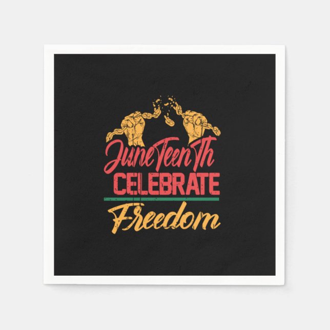 Juneteenth Feiert Freiheit Alberto.Png Serviette (Vorderseite)