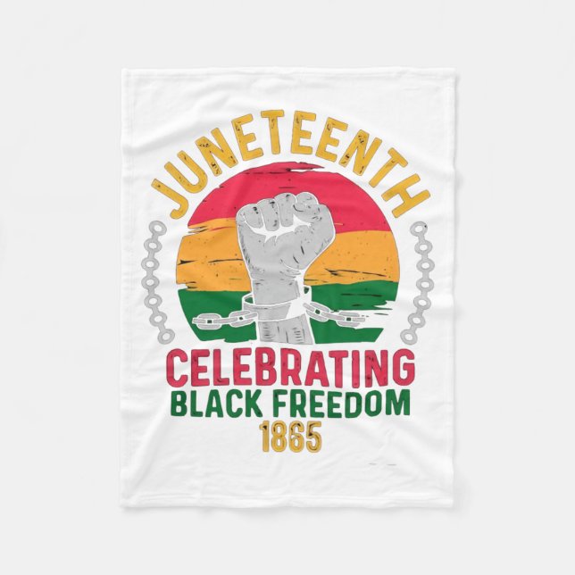Juneteenth feiert schwarze Freiheit 1865 Fleecedecke (Vorderseite)