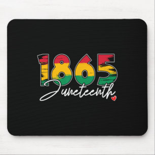 Juneteenth feiert schwarze Freiheit 1865 Herz Gesc Mousepad