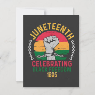 Juneteenth feiert schwarze Freiheit 1865 Mitteilungskarte