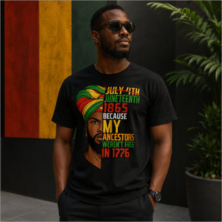 Juneteenth feiert schwarze Freiheit 1865  T-Shirt