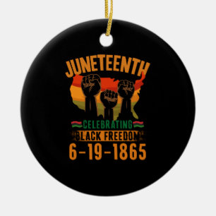 Juneteenth feiert schwarze Freiheit 186 Afrikanisc Keramik Ornament