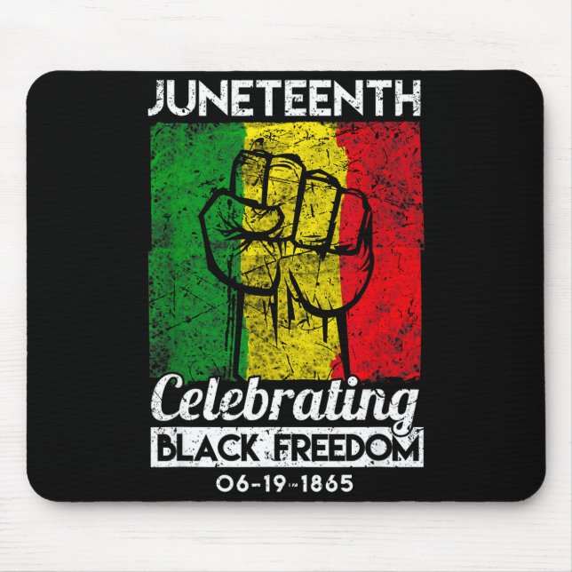 Juneteenth feiert schwarze Freiheit Afrikanisch Mousepad (Vorne)