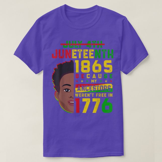 Juneteenth for Men African Black American Freedom  T-Shirt (Design vorne)