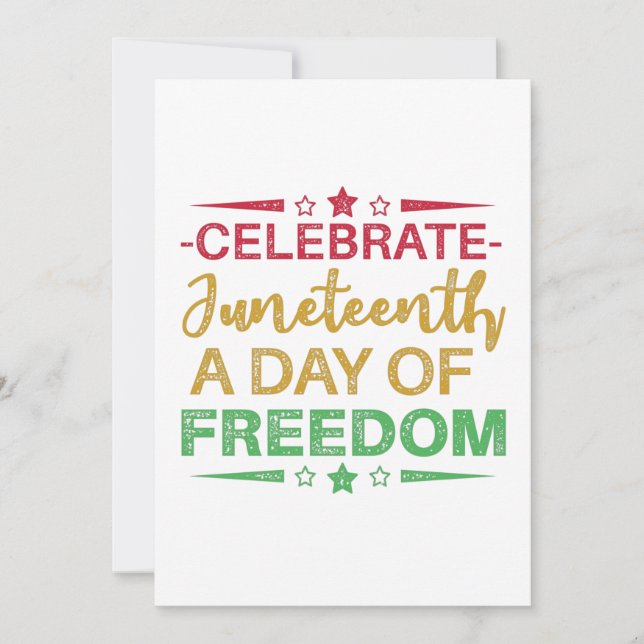 Juneteenth, Freedom of African American. Save The Date (Vorderseite)